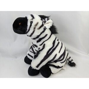 Zebra Plush 8 Inch Black White K&M International Stuffed Animal Toy